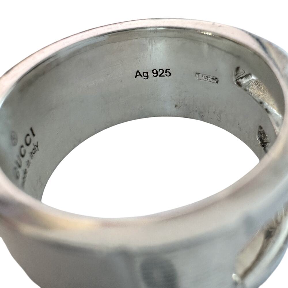 Gucci Abstract G Ring Sterling Silver - Size 4.75 - Picture 3 of 13